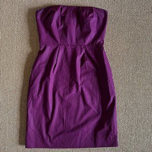 J. Crew "Alexia" Strapless Mini-Dress in Plum | Size 0